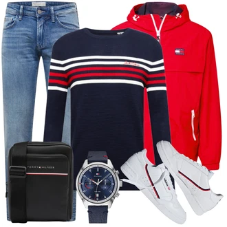 Lang/Maxi Outfit mit Jeans Tom Tailor Denim "Freizeit Outfit"