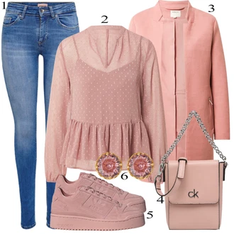 outfit mit Roza/Bež/Modra Superga Adidas Originals "Priložnostna oblačila"