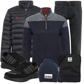 Outfit mit Schwarz Sneaker/Schlaghose Dockers by Gerli "Freizeit Outfit"