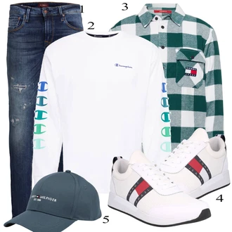 outfit mit Siva Čevlj Superga Tommy Jeans "Vsakdanja oblačila"