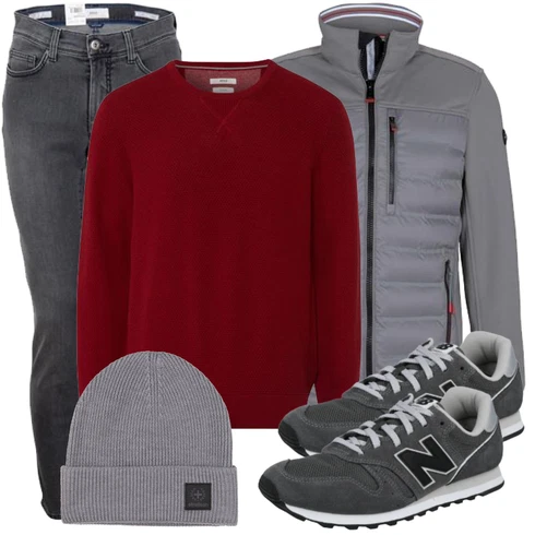 Grau Accessoire Hut Strellson kombinieren