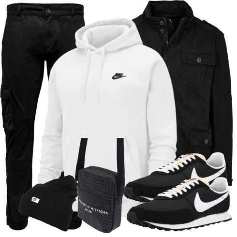 Grau/Weiß/Creme Große Größe Sweatmode/Sport Hoodie/Hoodie/Ausgefallener Hoodie/Sport Sweatshirt/Partner Hoodie/Vintage Hoodie/Unisex Hoodie Nike Sportswear kombinieren mit Schwarz Hut Nike Sportswear