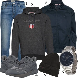 outfit mit Modra Hlače Jack & Jones "Praktičen videz"