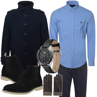Outfit mit HellBlau/Blau Casual Hemd/Buntes Hemd/Bügelfreies Hemd/Hemdbluse/Jeanshemd/Businesshemd/Business Hemd Polo Ralph Lauren "Freizeit Outfit"