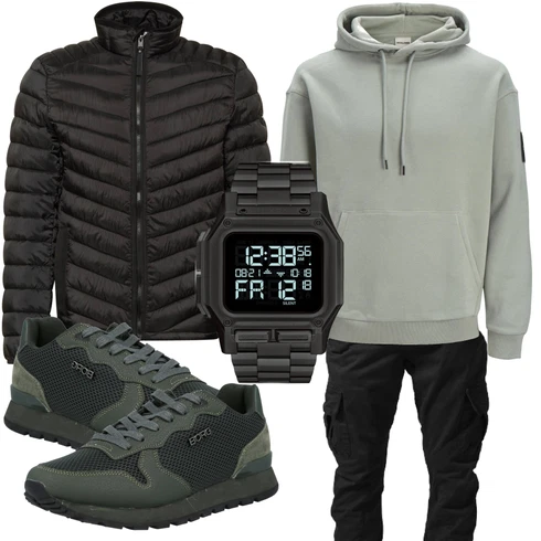 Schwarz Schuh Sneaker bjÖrn Borg kombinieren