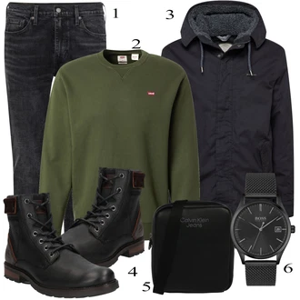 outfit mit Črna Zimska Jakna Ragwear "Vsakdanja oblačila"