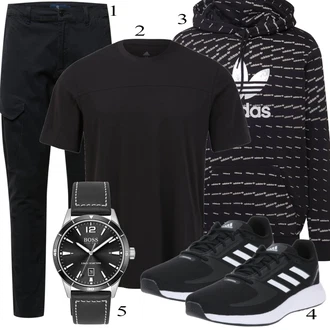 outfit mit Črna Superga Adidas Performance "Priložnostna oblačila"