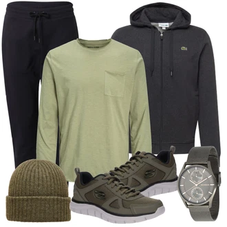 Herbst Outfit mit Dunkelgrün Walkingschuh/Schnürschuh/Schmaler Sneaker/Sneaker Low/gesundheitsschuh/Leder Sneaker/Sommer Sneaker Skechers "Freizeit Outfits"