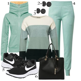 Športne Outfiti mit Črna Tekaški čevelj/Fitnes copat/Gimnastični čevelj/Tekaški copat/Fitnes copat Nike "Oblačila za pomlad"