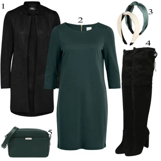 outfit mit Črna Obleka Vila "Priložnostna oblačila"