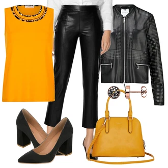 Outfit s ?erná Bota Na Podpatku "Klasické vzhledy"