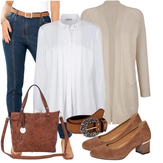 Outfit s Bota Na Podpatku MONA "Jarní outfit pro ženy"