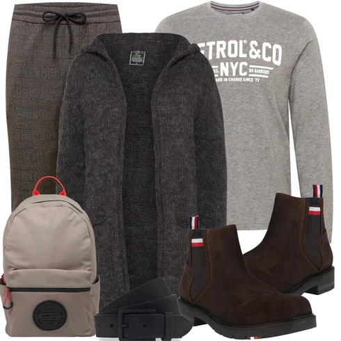 Grau Rucksack Tommy Hilfiger kombinieren