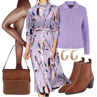 Jaro Outfit s Béžová/Šedá/Červená/Fialová/Vínová/Tmavě červená/Tmavě hnědá Punčocháče/Punčocháče Velká Velikost/Nylonová punčocha Falke "Moderní business outfity"