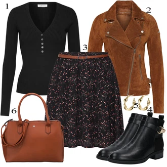 Italský Outfit s Šedá/Hnědá/Khaki/Béžová Bunda s Bočním Zipem/Kožené Bund Kožená vintage bunda/Bunda z Umělé Kůže/Motorkářské Bund/Kožené Bund/Motorkářská bunda Freaky Nation "Cool každodenní outfit"Look: Emo, Italský, Western, 80tá léta