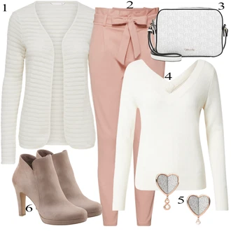 Mom Křest Outfit s Krémová/Bílá Móda Pro Plnoštíhlou Pletenina veľkej veľkosti Only "Moderní business outfity"Look: Layered, Mom, Kancelář, Chytrý příležitostný, Univerzitní, Bar, Křest, Koncert, Biřmování, Chatky, Škola