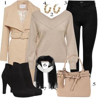outfit mit Črna/Temno modra Pletena Pajkica/Pajkice z Razporkom/Neprosojna Pajkica/Usnjena Jakna/Oblikovana Pajkica/Tople Pajkice/Športna Pajkica/Podložena Pajkica/Baumwoll Pajkica Only "Priložnostna oblačila"