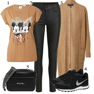 Outfit s Hnědá Košile/Top/Top & košilka Hailys "Praktický vzhled"