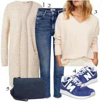 Outfit s Tmavě modrá/Modrá Women's Cosmetic Bags/Dopisová peněženka/Shopper/Ledvinka/Taška na telefon/Kosmetická Taštička Kipling "Ulice Styl Outfit"