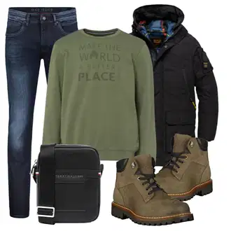 Outfit mit Grün Stiefel Josef Seibel "Perfekt für die Freizeit"