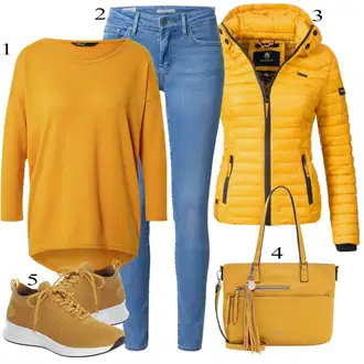 Outfit sa Žuta Tenisica Rieker "Proljetni outfit"