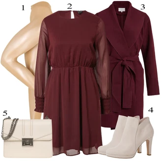 outfit mit Rdeča Obleka VERO MODA "Oblačila za zabavo"