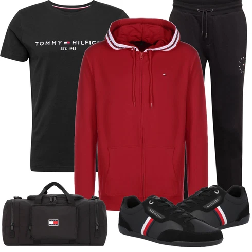 Schwarz/Braun Bluse Große Größe/Shirt & Top Große Größe/Ausgefallenes T-shirt/Funktions T-Shirt/Shirt/Kurzarm T-Shirt/T-Shirt Training Tommy Hilfiger kombinieren mit Schwarz/Braun Bluse Große Größe/Shirt & Top Große Größe/Ausgefallenes T-shirt/Funktions T-Shirt/Shirt/Kurzarm T-Shirt/T-Shirt Training Tommy Hilfiger