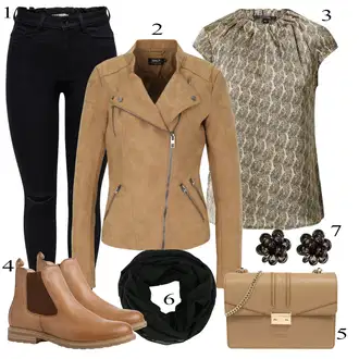 outfit mit Zelena Usnjena Jakna ONLY (tall) "Priložnostna oblačila"