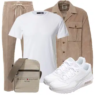 Outfit mit Grün Drykorn, Beige/Braun Strickjacke Tracht/Kaschmir-Strickjacke/Baumwoll Strickjacke/Strickjacke Gefüttert/Stehkragen-Strickjacke/Vintage Strickjacke/Wolle Strickjacke/Cordjacke/Flanellhemd/Casual Hemd/Hemdbluse/Musselin Hemd/Jeanshemd/Business Hemd Drykorn "Praktischer Look"