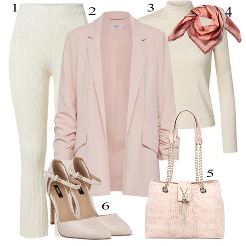 Kombinace Béžová/Bílá/Krémová/Khaki Rozšířené legíny/Zvonové Legíny/Pletený Legín/Zvonová Kalhoty/Legíny s Rozparkem/Rozšířená Kalhoty/Kalhoty se Štěrbinou Edited