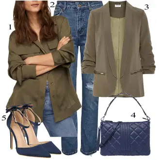 Outfit sa Crvena Bluza Mango "Praktičan look"