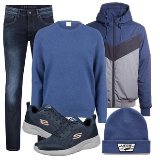 Outfit mit Grau Jeans/Schlaghose MAC "Street Style Outfit"