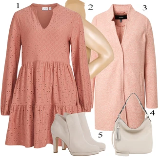 Outfit sa Bež/Zlatni najlonska čarapa/Kompresijska čarapa/najlonke/Čarapa Protiv Tromboze/Hulahopke Velike Veličine Falke "Moderni outfit za ured"