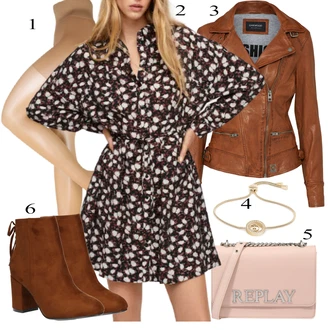 outfit mit Siva/Roza/Bež/Modra Torba za čez ramo Replay "Priložnostna oblačila"