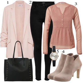 outfit mit Črna/Temno modra Pletena Pajkica/Pajkice z Razporkom/Neprosojna Pajkica/Usnjena Jakna/Oblikovana Pajkica/Tople Pajkice/Športna Pajkica/Podložena Pajkica/Baumwoll Pajkica Only "Priložnostna oblačila"