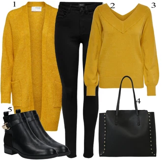 outfit mit Črna/Temno modra Pletena Pajkica/Pajkice z Razporkom/Neprosojna Pajkica/Usnjena Jakna/Oblikovana Pajkica/Tople Pajkice/Športna Pajkica/Podložena Pajkica/Baumwoll Pajkica Only "Priložnostna oblačila"