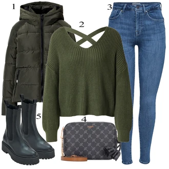 Unisex outfit mit Črna Usnjena Jakna/Chelsea Škornj/Gumijasti Gležnar Edited "Priložnostna oblačila"Look: Kul, Modernen, Zunaj, Pank, Techno, Unisex, Mokrega videza