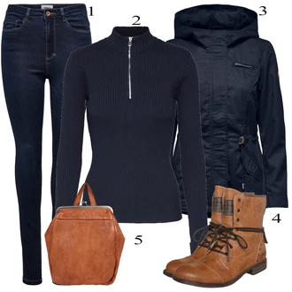 outfit mit Rjava Škorenj Mustang "Priložnostna oblačila"