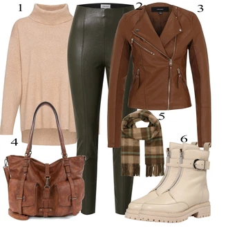 outfit mit Rdeča Usnjena Jakna Vero Moda Tall "Priložnostna oblačila"