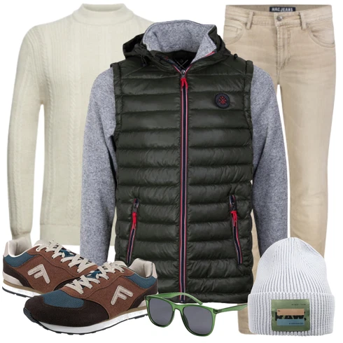 Grau/Weiß Sweatshirt/Hoodie ESPRIT kombinieren