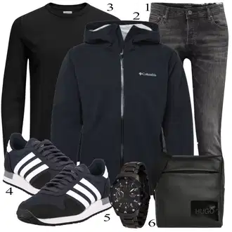 outfit mit Črna Columbia "Vsakdanja oblačila"