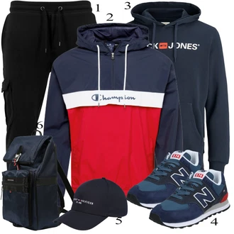 outfit mit Črna Klobuček Tommy Hilfiger "Vsakdanja oblačila"