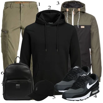 outfit mit Črna Torba Replay "Praktičen videz"