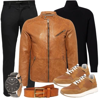 Outfit mit Schwarz Basic Pullover/Einfacher Pullover/Rollkragenpullover/Wollpullover/Women's Fleece Sweatshirts/Sport Sweatshirt/Kaschmir Pullover kosta williams x about you "Alltags Outfit"