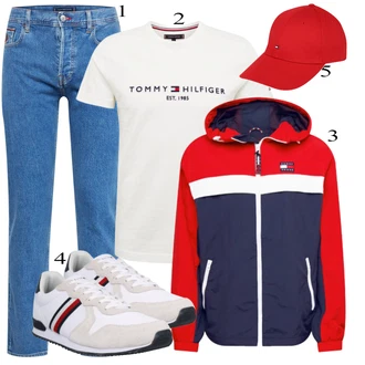 outfit mit Bela/Siva Srajca Tommy Hilfiger "Priložnostna oblačila"