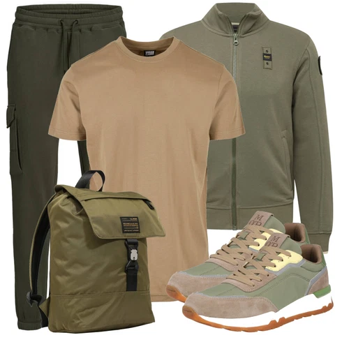 Grün/Braun Casual T-Shirt Urban Classics kombinieren