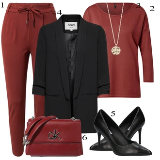 Outfit sa Bež/Zlatni/Smeđa Privjesak/Bogato ukrašena ogrlica/Collier/Fini lančić Pilgrim "Zimski outfit"