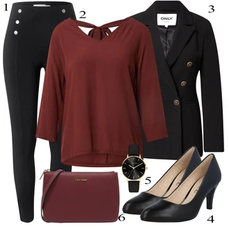 Outfit sa Crna Obuća Caprice "Elegantan zimski outfit"