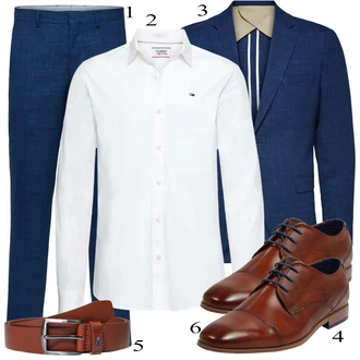 outfit mit Modra Obleka SELECTED HOMME "Poslovna oblačila"