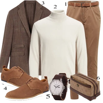 outfit mit Rjava Nizki čevelj Bullboxer "Poslovna oblačila"